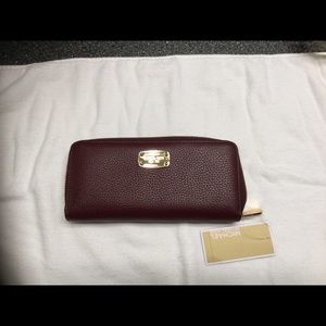 MICHAEL KORS MERLOT LEATHER